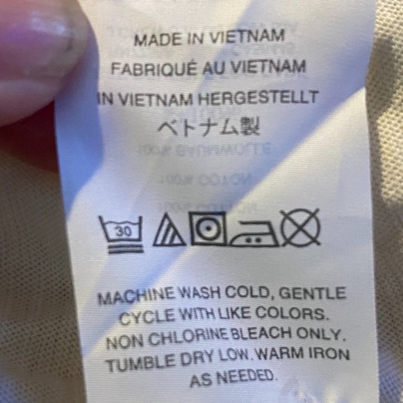 Madewell Whisper Long Sleeve Crewneck Multicolor Tee Tan & Cream Colorblock-S - Picture 13 of 14